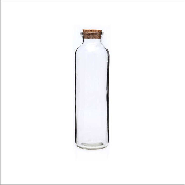 350毫升圆形高硼硅酸盐玻璃水瓶和软木盖