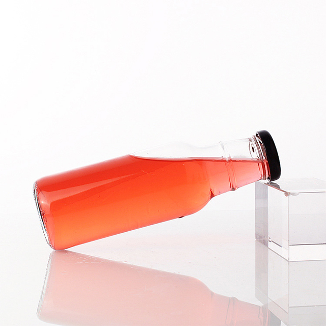 250毫升350ml 500ml玻璃汁汽水饮料瓶带有玻璃板盖